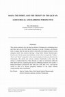 Thumbnail for Mary, the Spirit, and the Trinity in the Qur'an: A Historical and Rabbinic Perspective